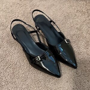 Elegant Black Slingback Heels